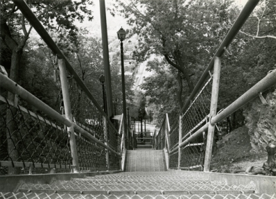 Looking down the escarpment stairs in Hamilton