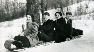 Toboggan riders Toboggan riders