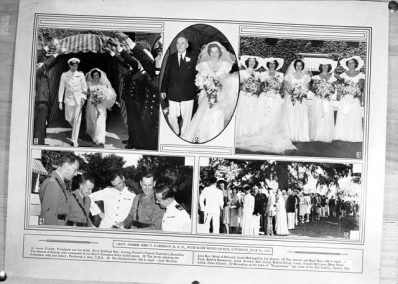 A set of photos depicting the wedding of Lieutenant Comdr. Earnshaw and Mary Southam Ker